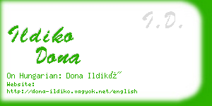 ildiko dona business card